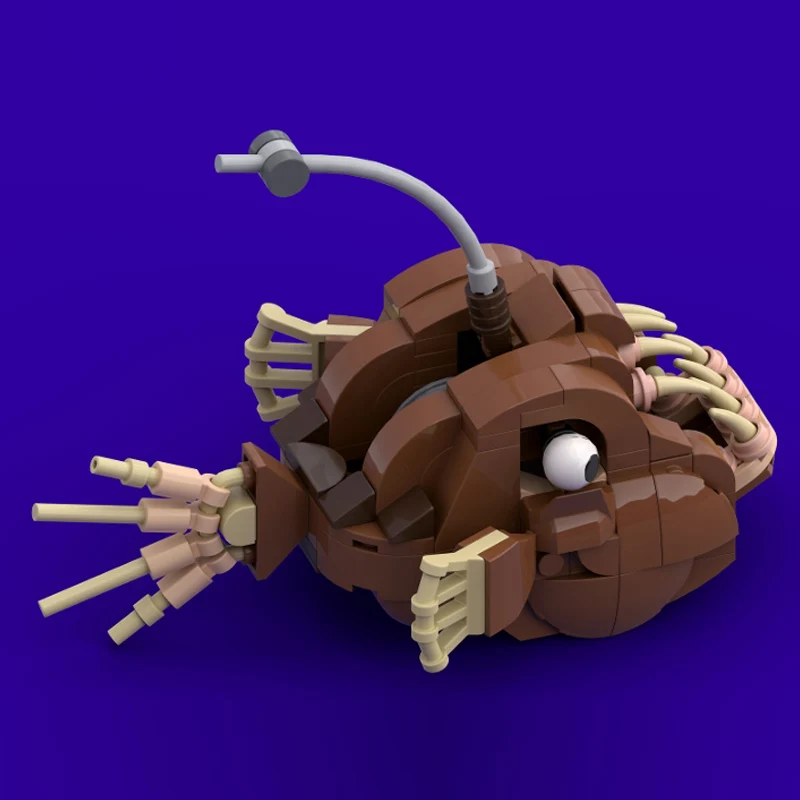 Набор для сборки модульной модели рыбы-англерфиса из серии Creators Animal Series MOC: развивающая игрушка для детей, подарок на праздники (art.: 3920dbda6052d) - 3920dbda6052d