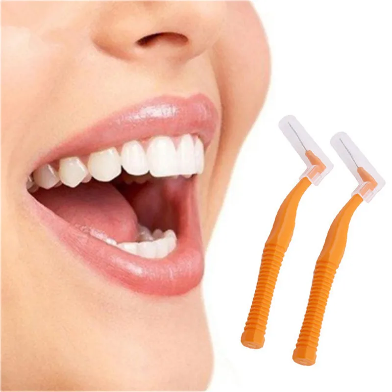 

L Shape Push-Pull Interdental Brush 20Pcs/box Oral Care Teeth Whitening Dental Tooth Pick Tooth Orthodontic Toothpick ToothBrush