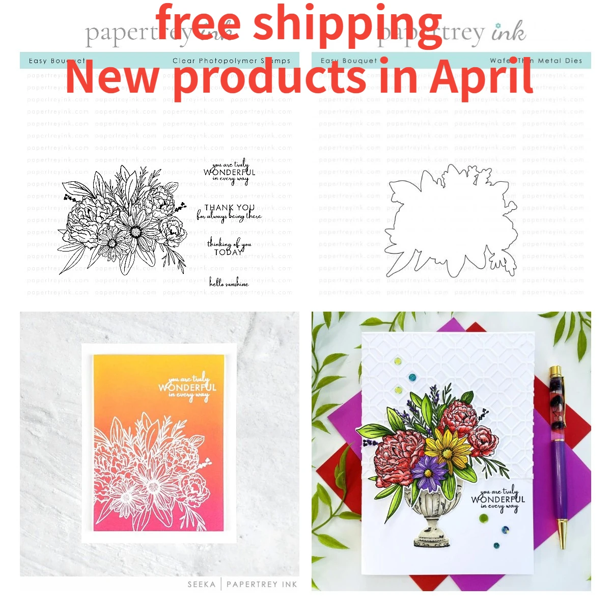 

Easy Bouquet Dies And Stamps DIY Molds Scrapbooking Paper Making Cuts Crafts Template Handmade Decoration Card 2023 New