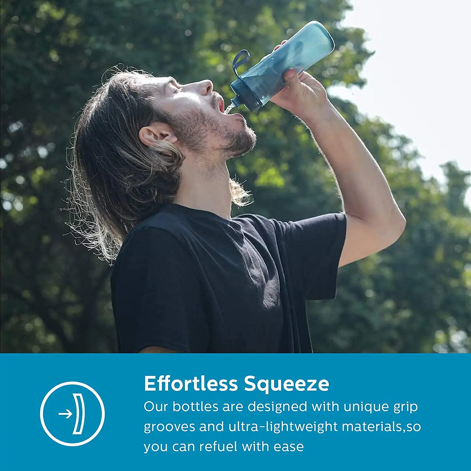 

Water GoZero Active Bottle, Squeeze Hydration Bottle, Filtering Water Bottle, Melhorando o sabor da água da torneira