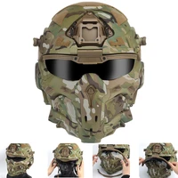 wosport w ronin assault tactical helmet modular design with mask and goggles built in hd headset anti fog fan airsoft equipment