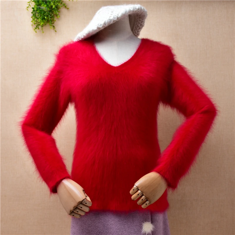 Женская осенне-зимняя одежда рождественский кашемировый трикотаж из красной