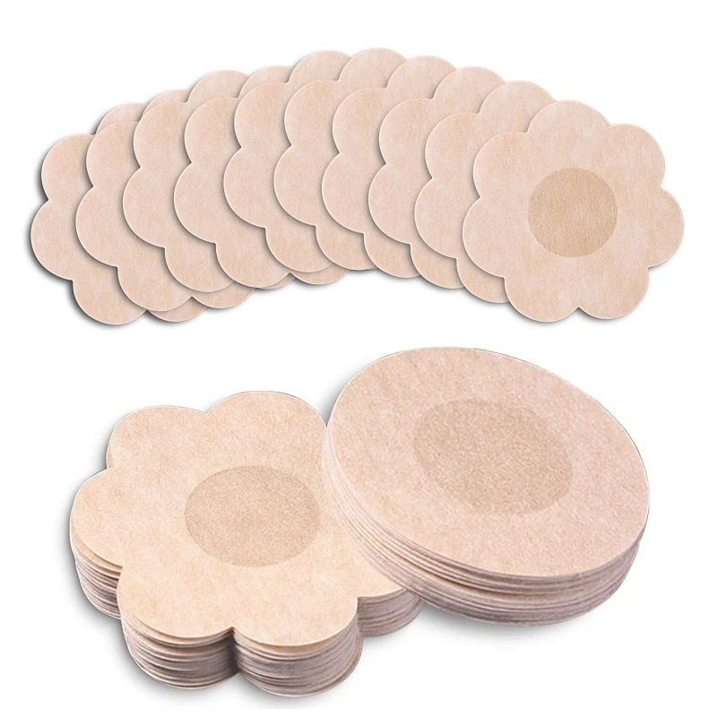 

40 Pairs Disposable Non-Woven Nipple Covers Pasties Adhesive Chest Sticker Pads