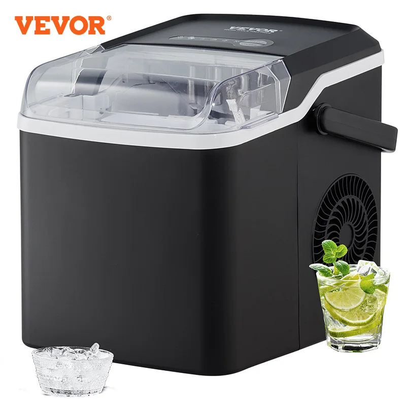 

VEVOR Countertop Ice Maker Self-Cleaning Portable Ice Maker with Ice Scoop and Basket, Ice Machine with 2 Sizes Bullet Ice