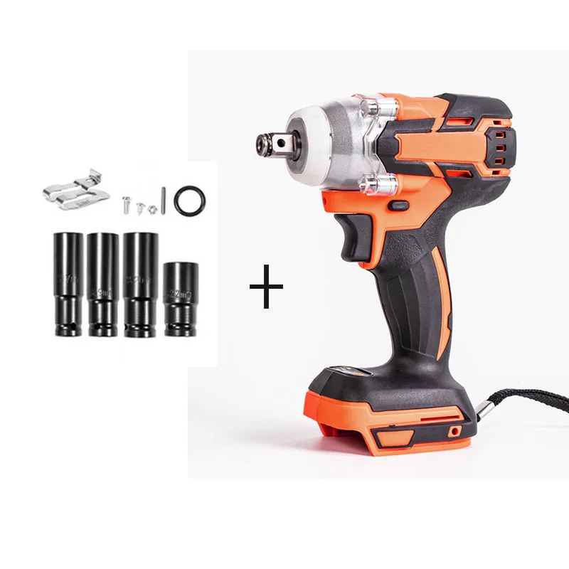 Magnitt Brushless Cordless Electric Impact Wrench Rechargeable Wrench Power Tool Electric Wrench for Makita 18V Battery
