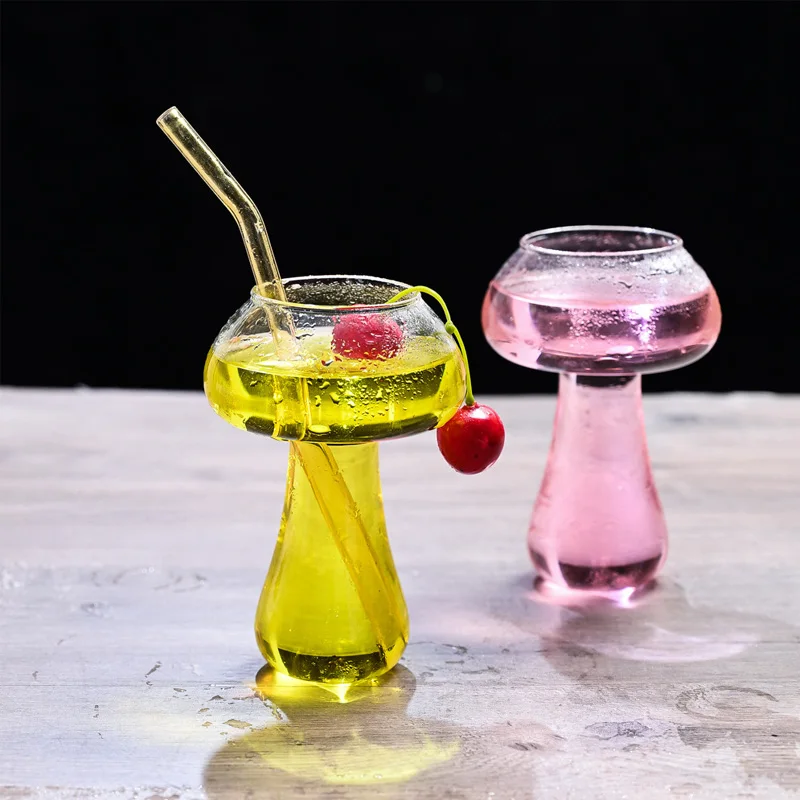 

Mushroom Design Glass Cocktail Cup Ktv Bar Dinner Cocktail Cup Party Birthday Wedding Novelty Drink Cup Home Furnishings