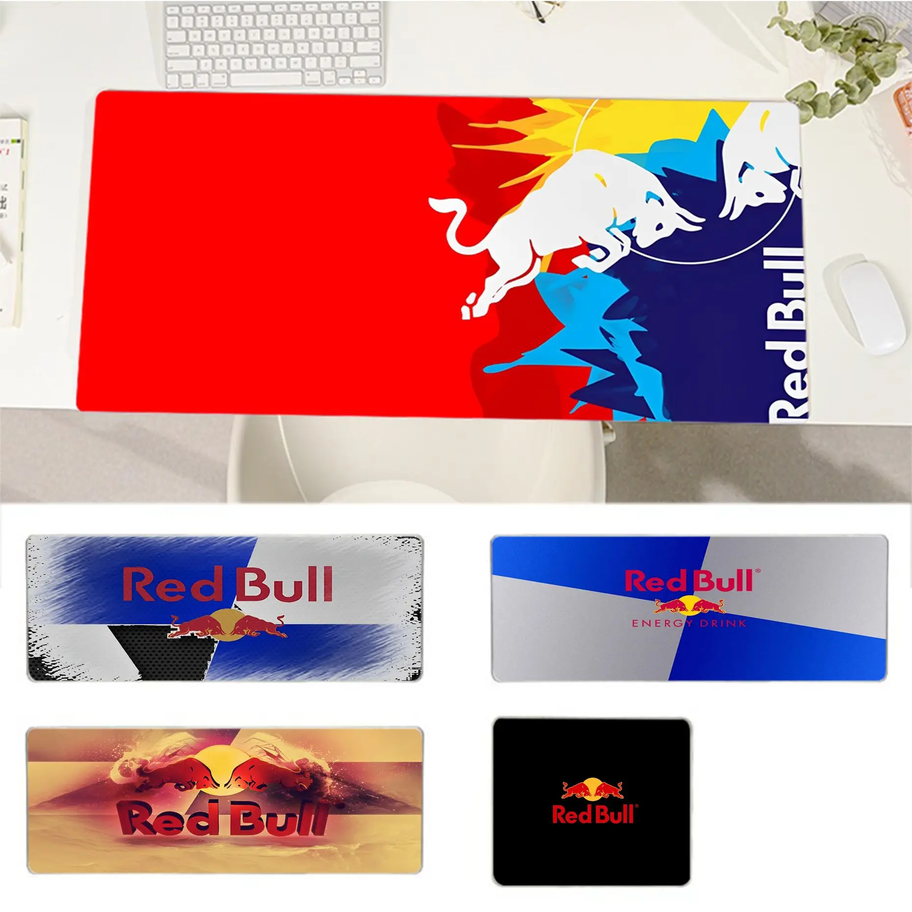 

Red-d Energy B-Bull Hot Drink Mousepad Funny Unique Desktop Pad Game Mousepad Size For Large Edge Locking Game Keyboard Pad