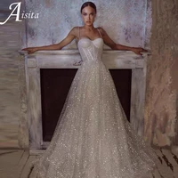 blingbling bride gowns glitter wedding dresses sequins wedding dresses vestidos de novia luxurious a line wedding dress