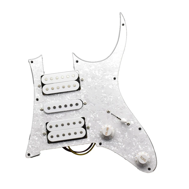 

ST Humbucker Guitar Pickups Prewired Pickguard Guitar Pickup White Pearl Guitar Instrument Parts