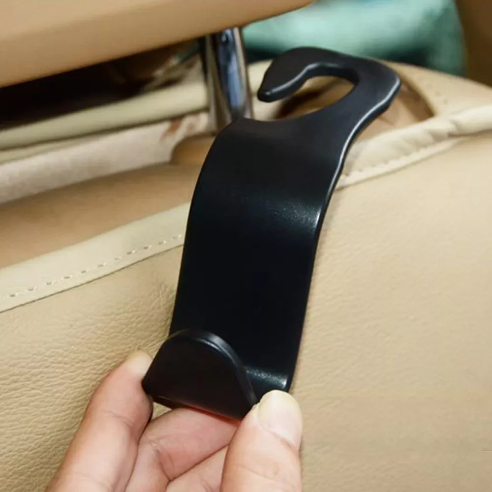 

AUTO PARTS 1/2Pcs Universal Car Seat Back Hook Car Accessories Interior Portable Hanger Holder Storage for Car Bag Purse Cloth D