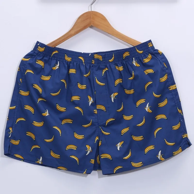 NEW Men's Clothing Shorts Woven Cotton Pants Breathable Underwear Household Sleep Bottoms