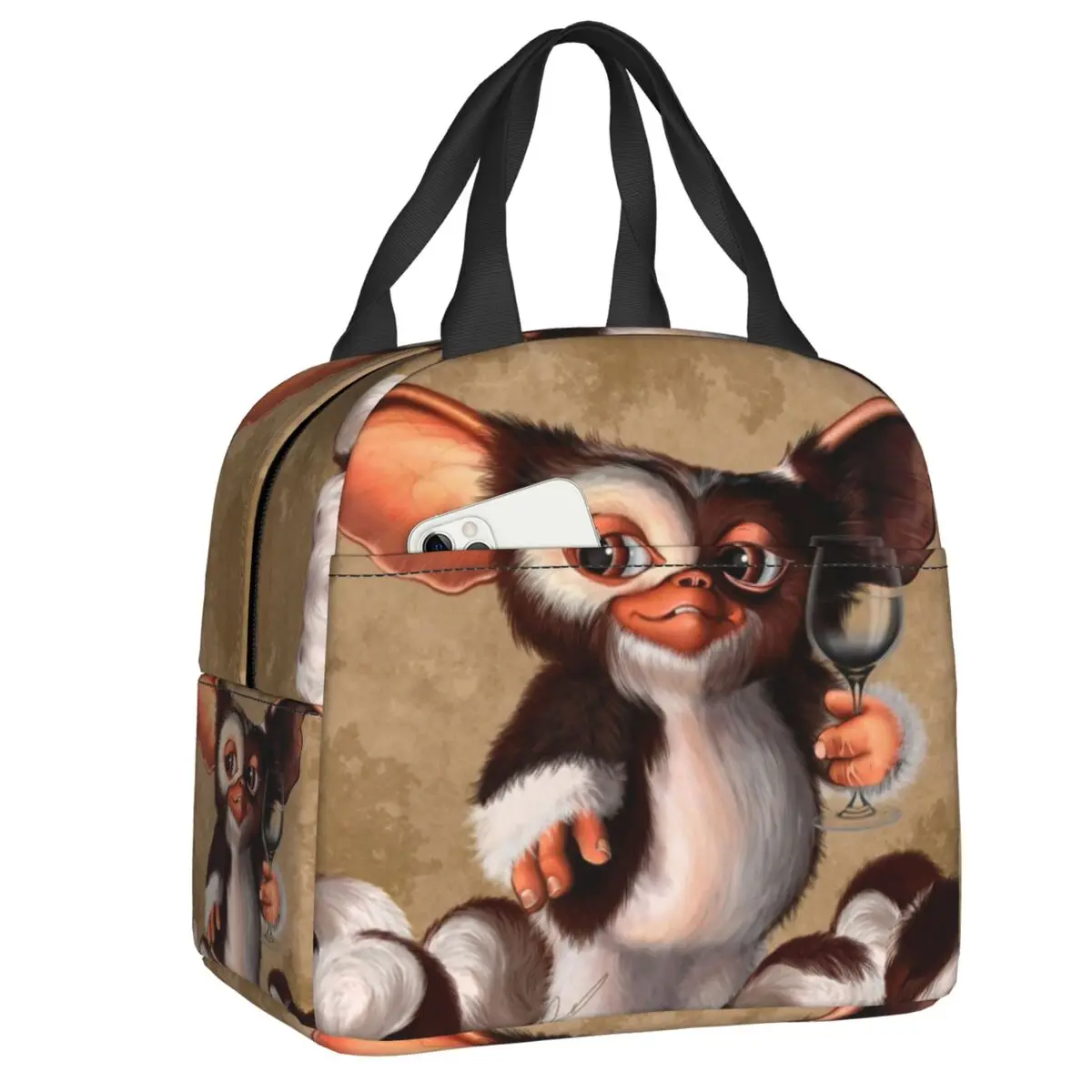 

Коробка для ланча Gizmo Mogwai Monster Gremlins, женская теплая сумка для ланча с изоляцией для студентов, школьная сумка для пикника