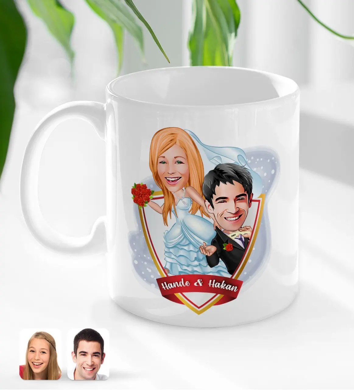 

Персонализированная карикатура для белой кружки