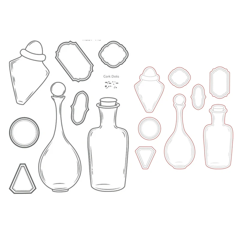 

HonB Perfect Potions Clear Stamps Cutting Dies for New September 2022 Scrapbooking Paper Making Bee Frame Craft Card