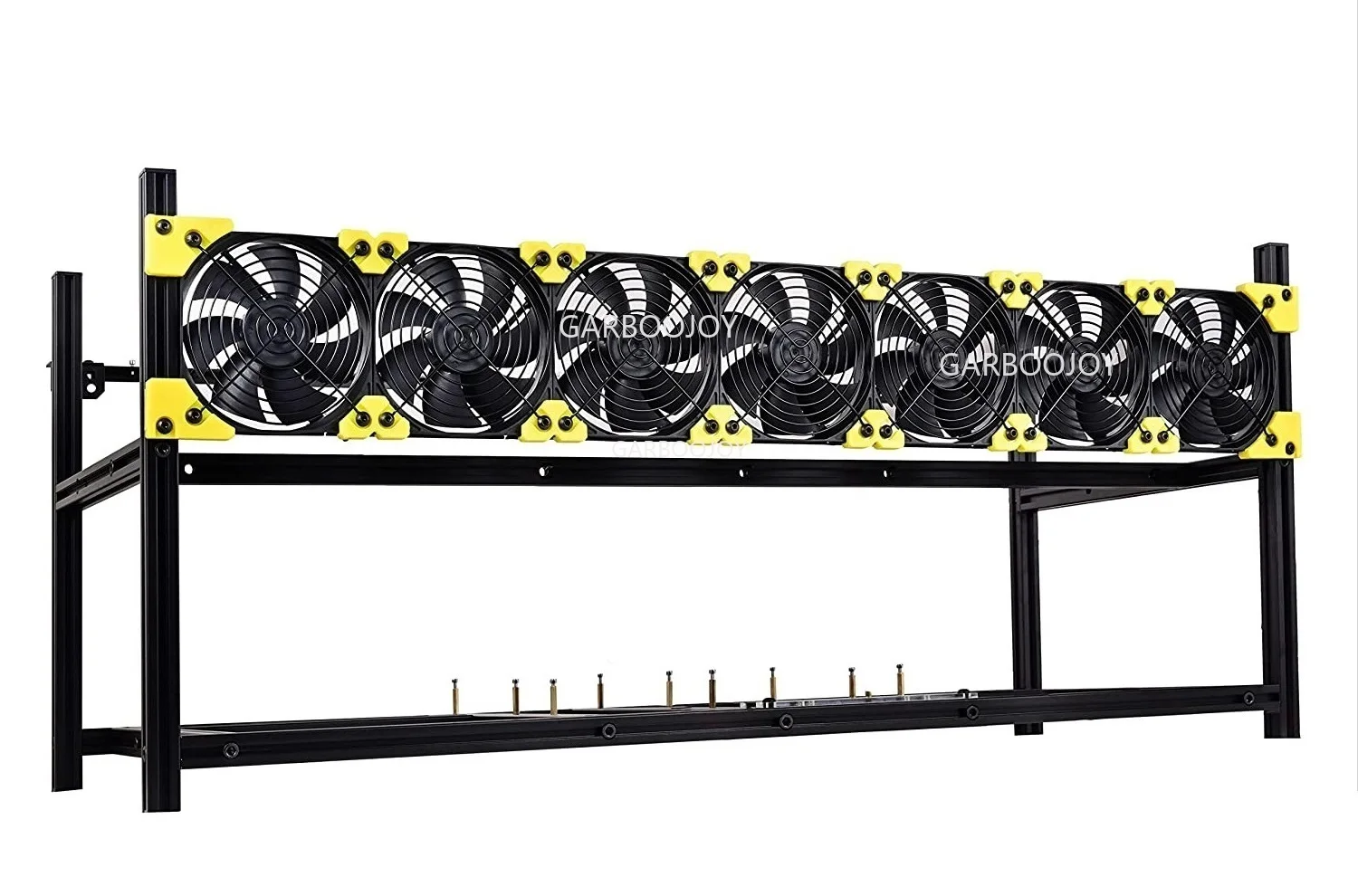 

V4C 8/12-GPU алюминиевый чехол для майнинга, штабелируемое оборудование для майнинга криптовалюты, открытый стеллаж для майнинга с вентиляционн...
