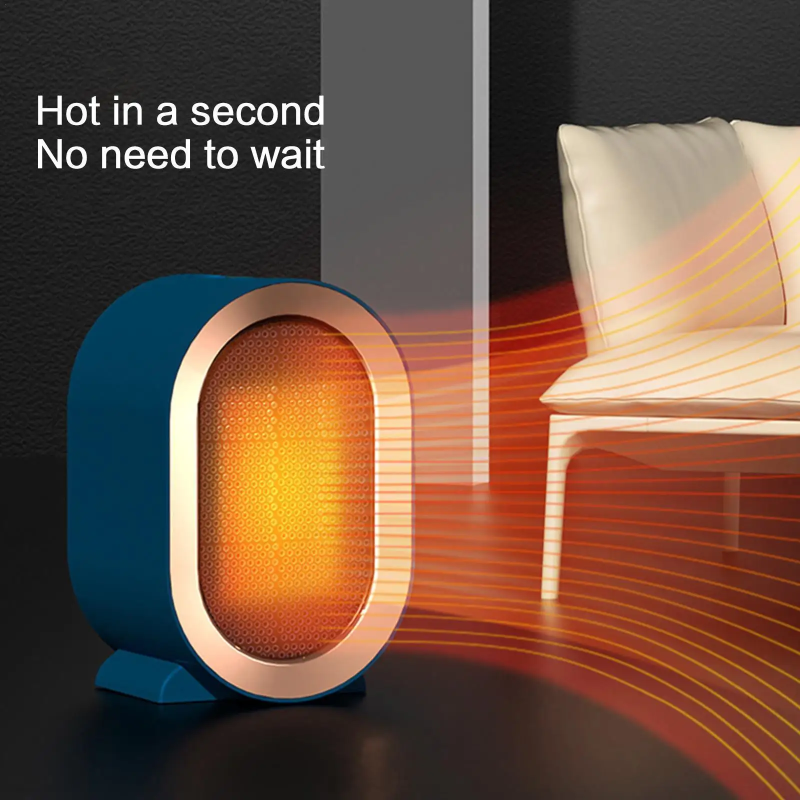 

1200w Mini Electric Heater Ptc Ceramic Heating Warm Home Air Heater Office Noise Blower Fan Bass Portable Desktop Reduction V5a6