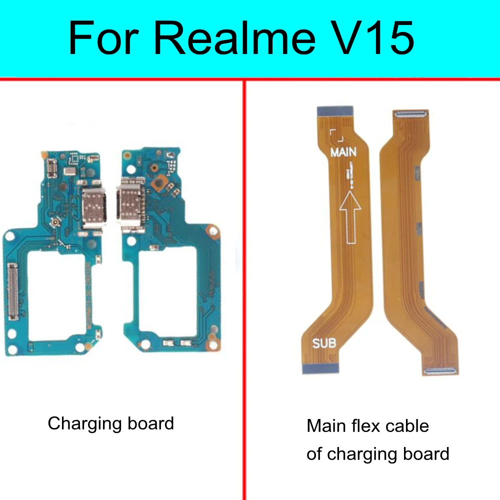 

For Realme V15 USB Charging Dock Port Connector main Microphone Mic Audio jack Board flex cable