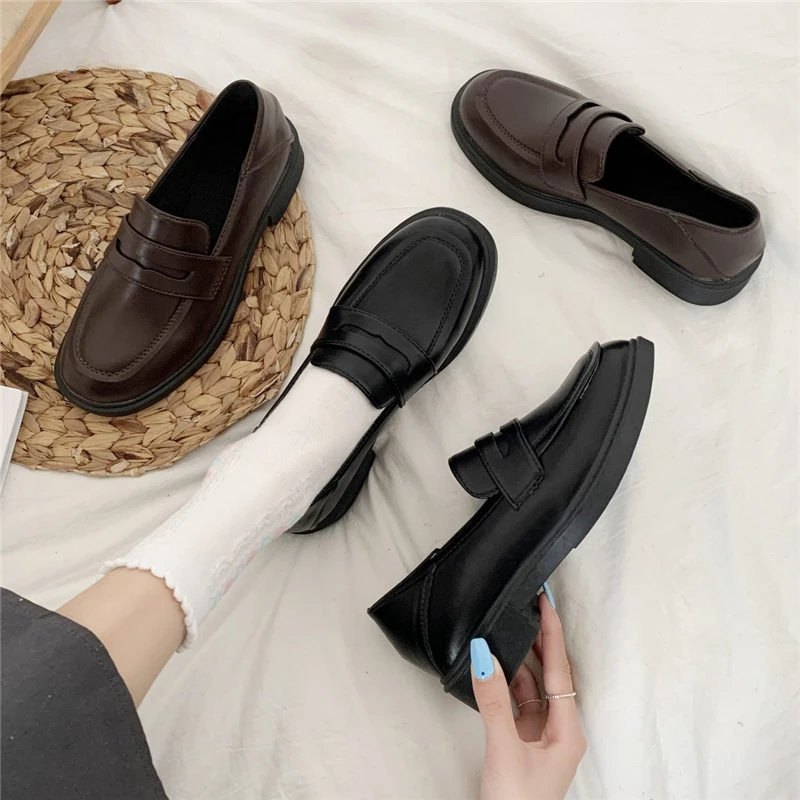 

Women's loafers Shoes Oxfords loafers women Mary Jane Shoes Girls Japanese School Jk Uniform Lolita Shoes College Gothic shoes