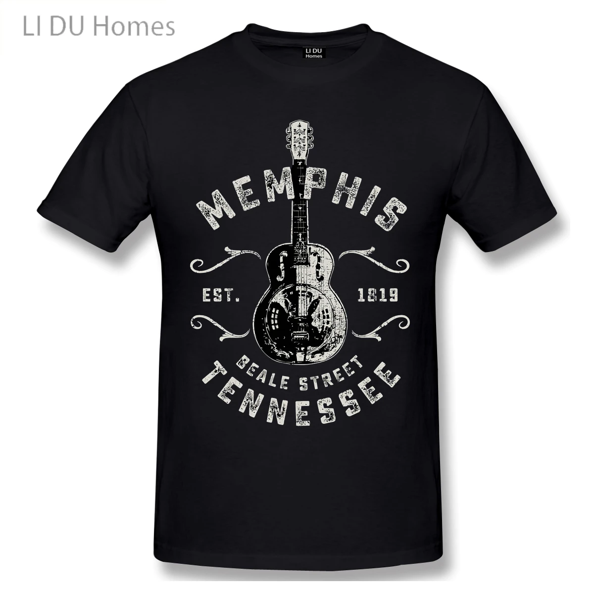

LIDU Memphis Beale Street Usa Vintage T Shirts Women Man's T-shirt Cotton Summer Tshirts Short Sleeve Graphics Tee Tops