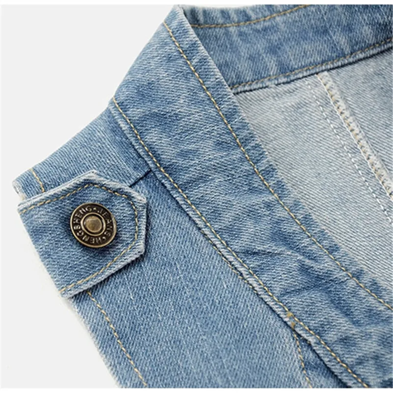 Повседневный джинсовый жилет женский весенне-осенний новый тонкий пиджак без