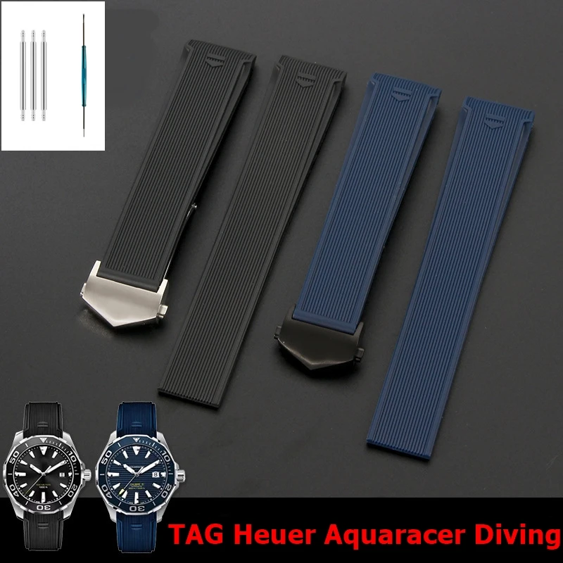 22 мм для TAG Heuer F1 Aquaracer Diving Professional 300 1000 Curve ремешок часов водонепроницаемый браслет