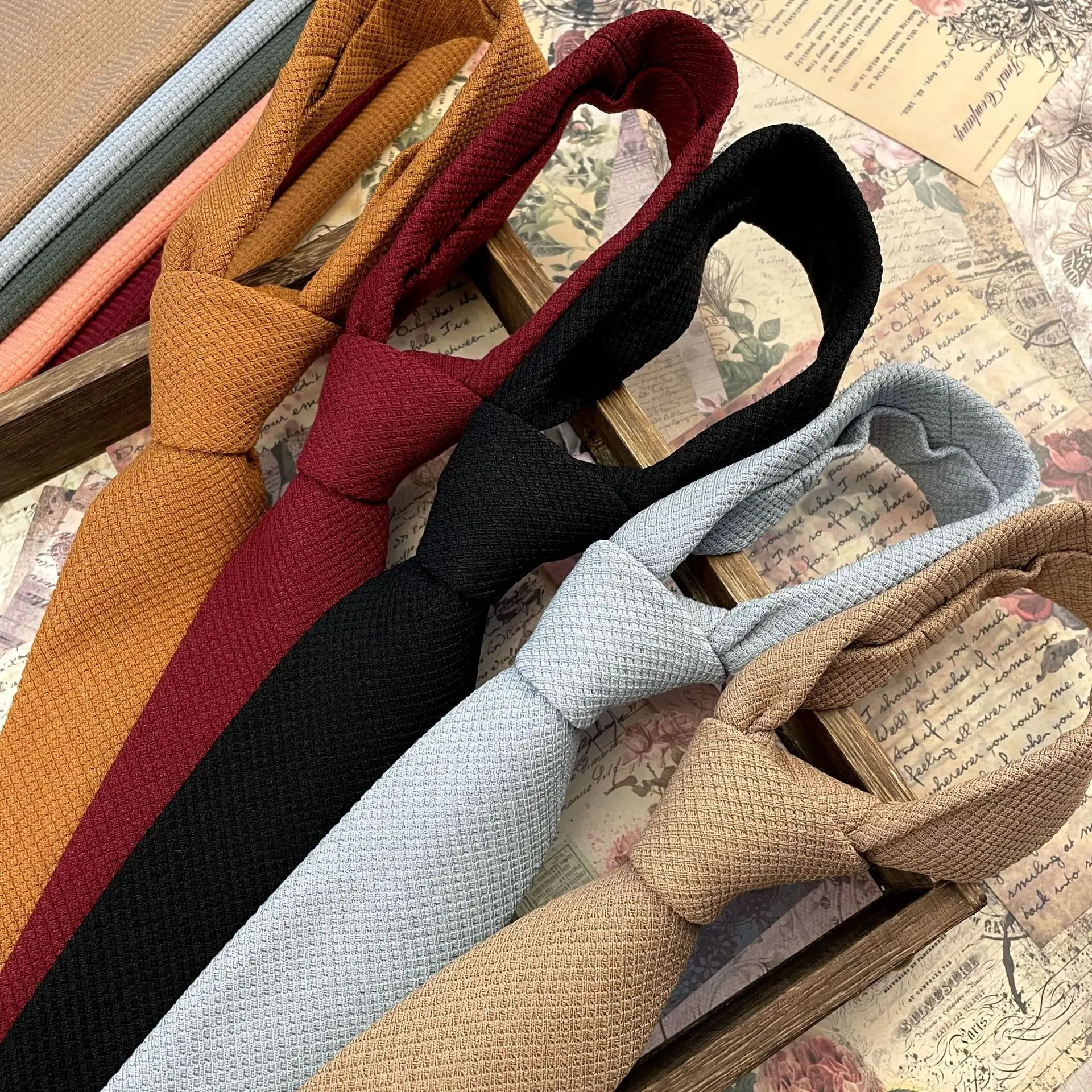 Классические однотонные вязаные хлопковые Галстуки 7 см для мужчин повседневные