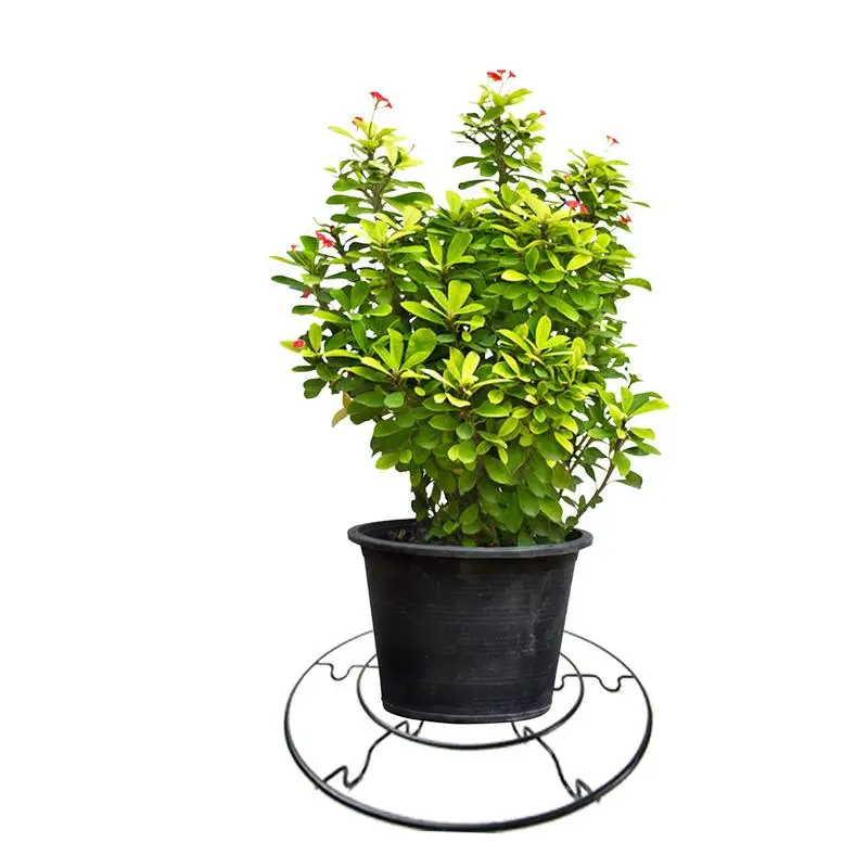 

Подставка для цветочного горшка, черная металлическая круглая подставка для цветочных горшков, стеллаж для растений, нержавеющий Железный ...