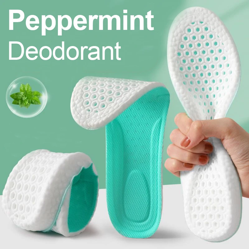 

Mint Deodorant Sports Insoles For Men Women Honeycomb Shock Absorption Breathable Sweat-absorbing Shoe Pads Run Cushion Insole