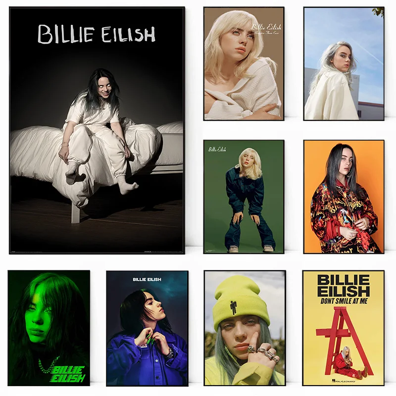 

Pop Singer Billie портретный плакат музыкальный альбом, лучше, чем когда-либо, Картина на холсте, настенные картины, комната, домашняя комната, фотоальбом, подарок