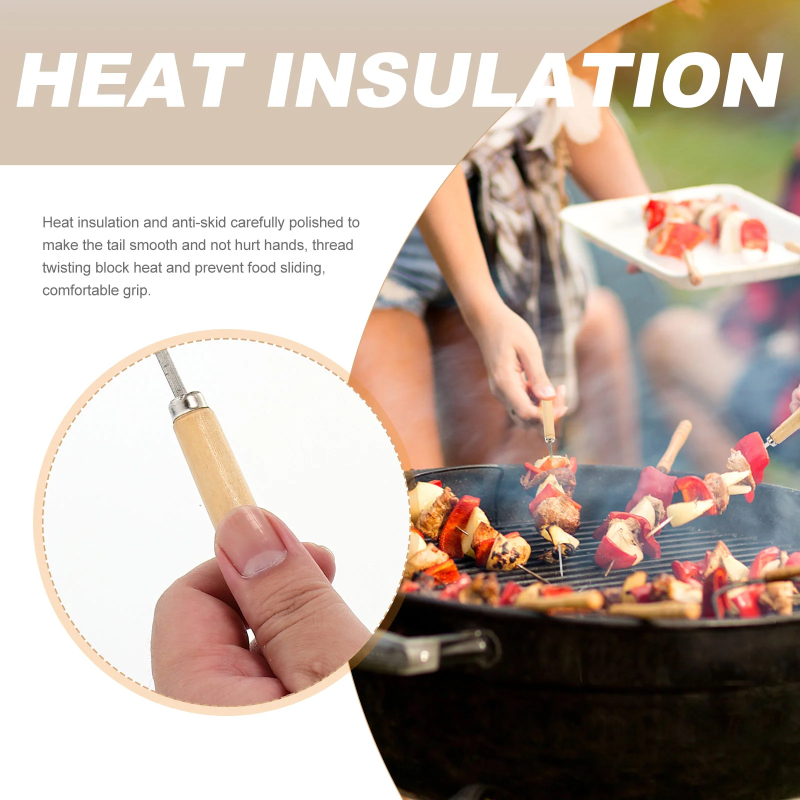 Satay плоский железный знак для барбекю шампур жарки овощей гриль из нержавеющей