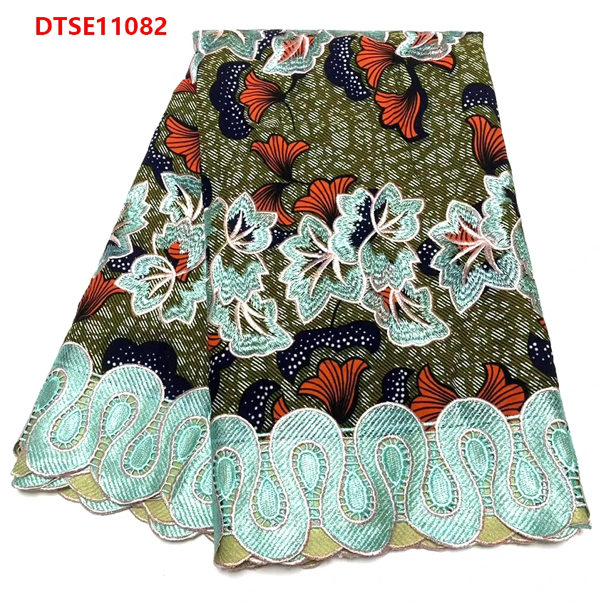

Hot Sale ​​African Wax cloth lace dress for christmas party DTSE11082