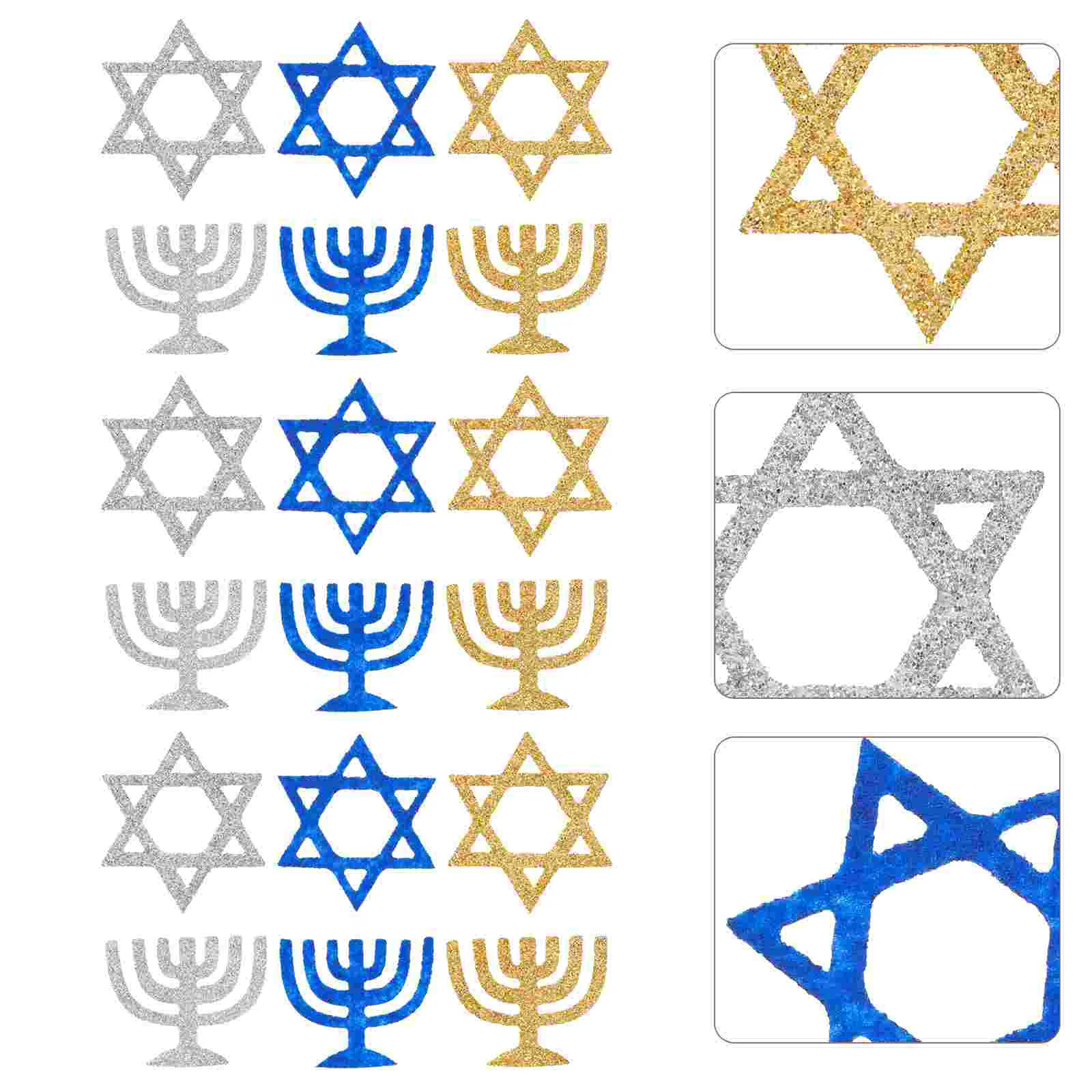 

100 Pcs Hanukkah Ornaments Paper Confetti Decorative Items Party Decorations Table Scatter