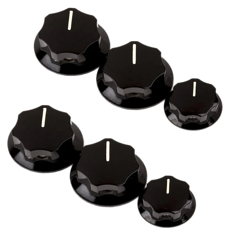 

6Pcs Control Knob Volume Audio Control Knobs for Jazz Bass Electric Guitar Parts