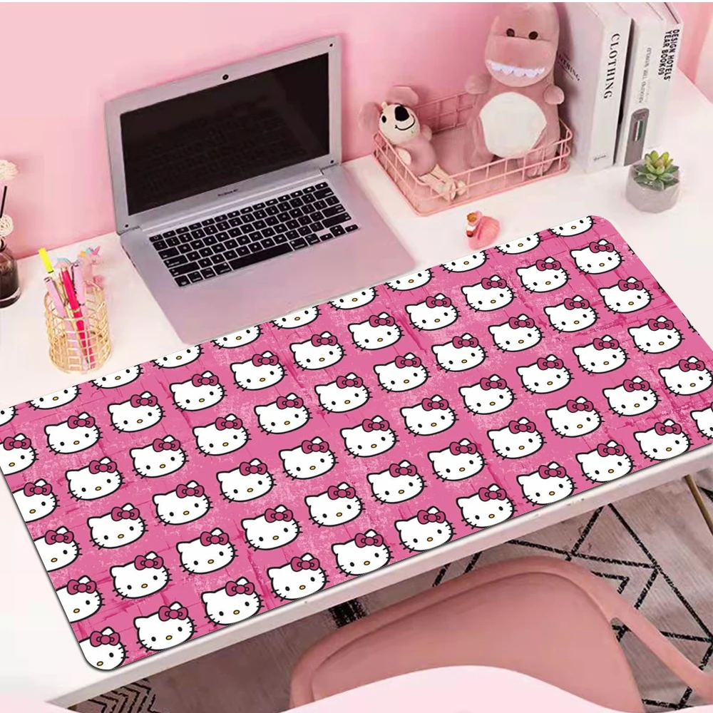 

XXL 90x30 Cute Mausepad Kawaii Hellos Cat Kitties Gaming Accessories Mouse Mat Mouse Pad Gamer Mousepad 30x60 Tapis De Souris