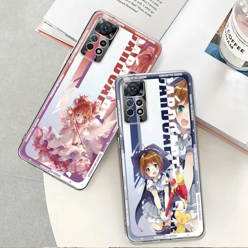 

For Xiaomi Redmi Note 9S 7 8 9 10 11 12 4G 5G Pro 10S 11T 10Pro NOTE11 8T Cover Case Soft Cardcaptor Sakura CCS Anime Japan