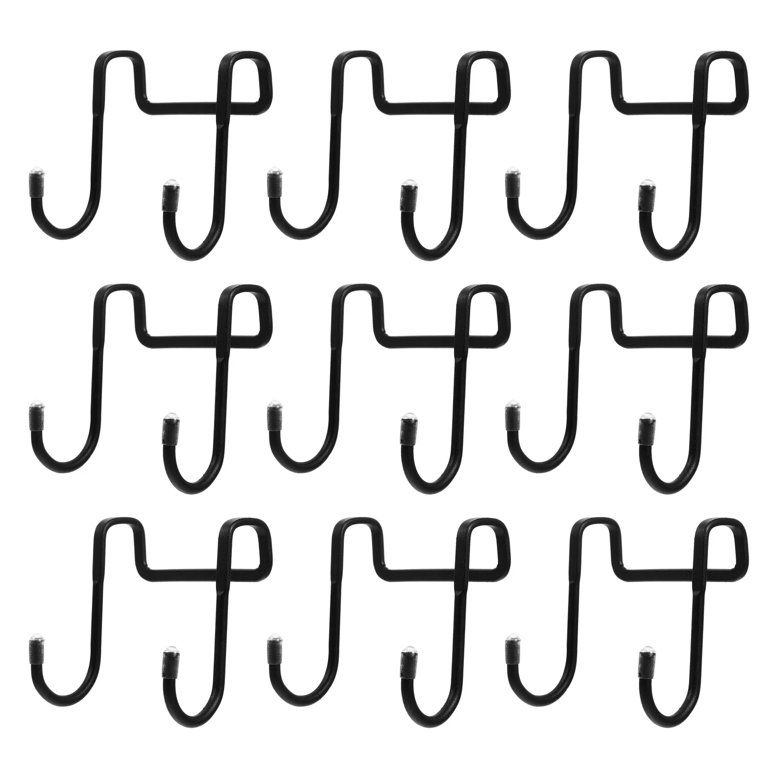 

20 Pcs 1 Bag Practical Hat Hooks Durable Door Hooks Nail-free Bag Hooks (Black)
