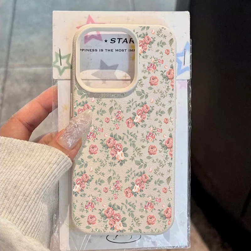 Фото Small Flower Lichee Pattern Phone Case For Samsung Galaxy Note 10 20 Ultra S20 Plus M56 M55 M15 F06 A04E A73 Shockproof Cover №2