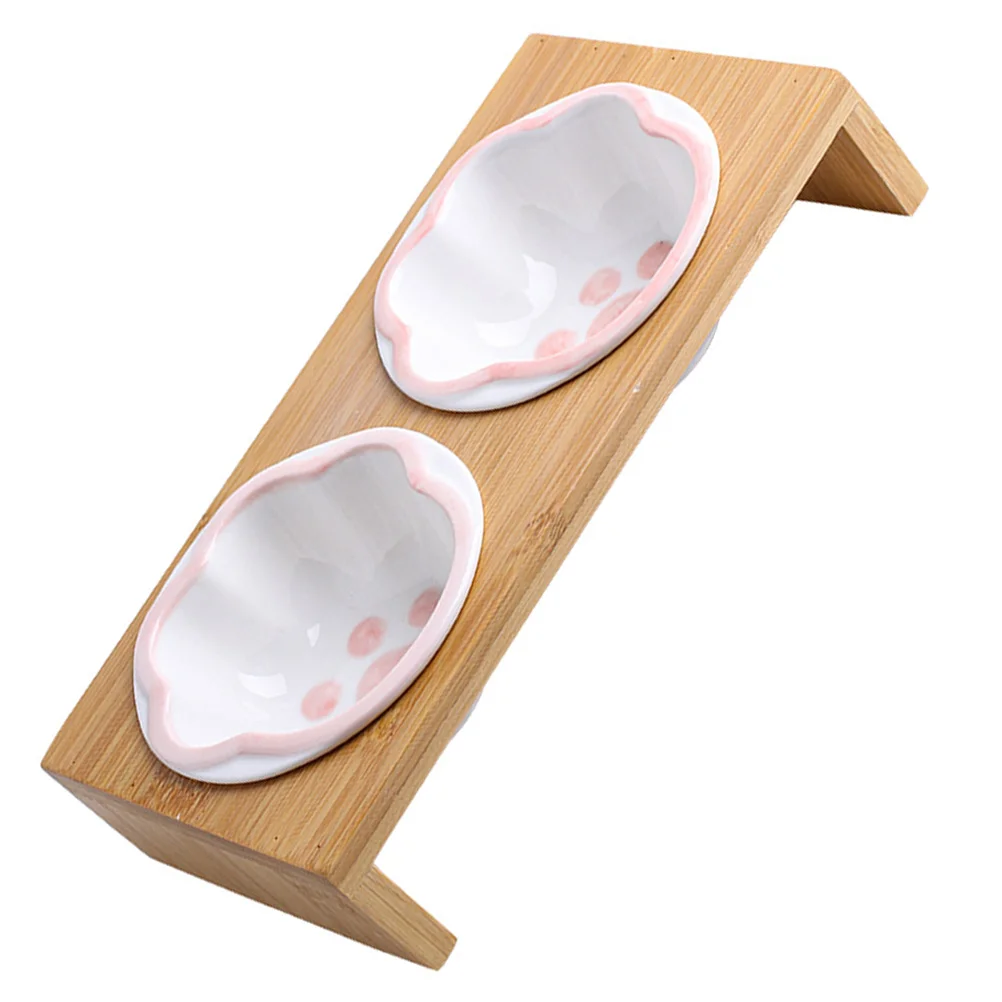 

1 Set of Cat Feeding Bowl Anti-slip Cat Bowl Ceramic Dog Bowl Pet Feeding Accessory