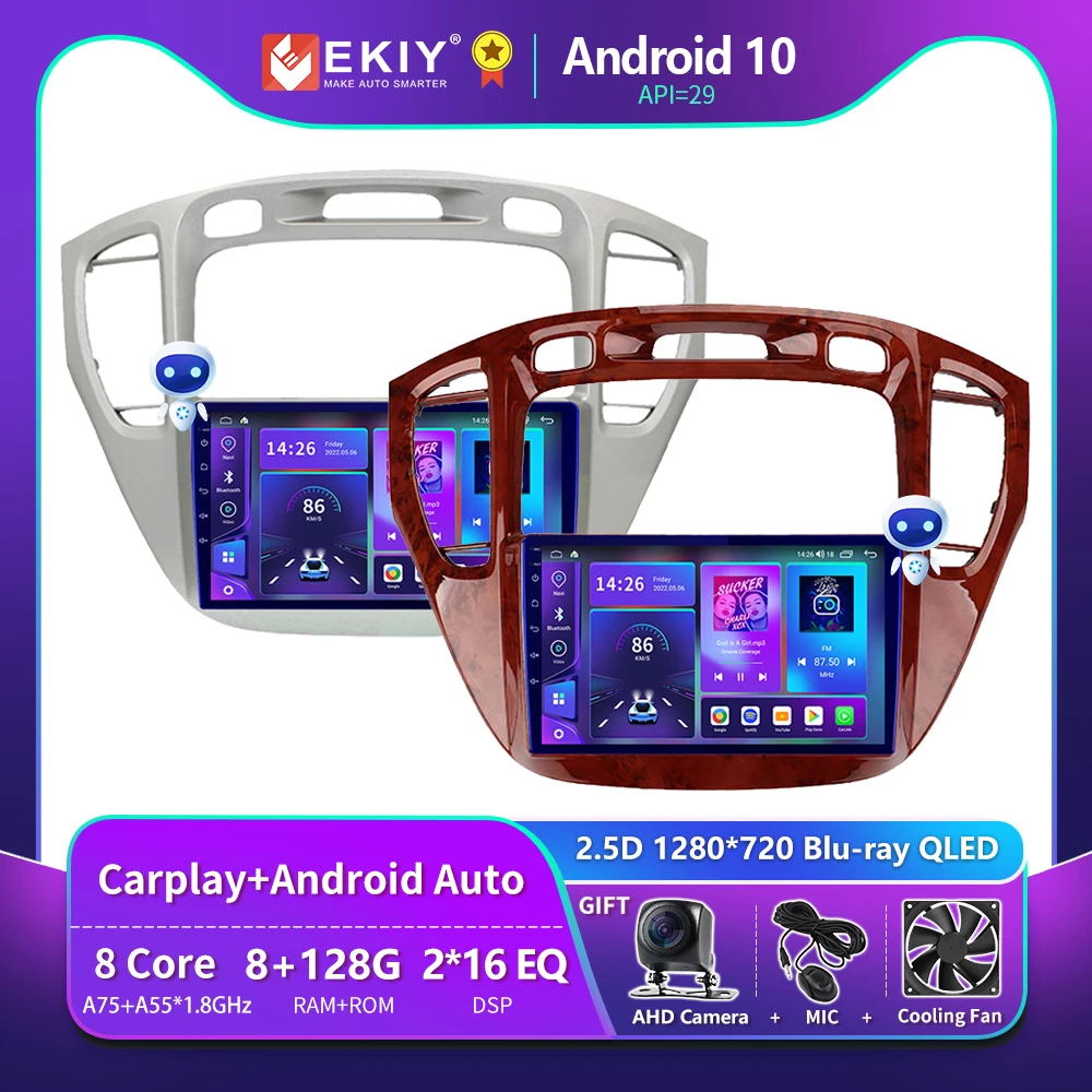 

Автомобильный радиоприемник EKIY T900 Android для Toyota Highlander 1 2001-2007 Blu-ray QLED мультимедийный плеер навигация GPS CarPlay стерео