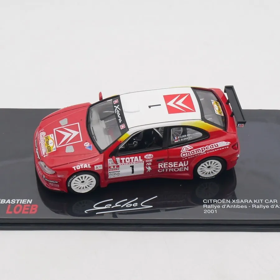 Фото Масштабная модель IXO 1:43 из литого сплава: Citroen Xsara Kit Car WRC 2001. Коллекционная классическая ностальгическая модель автомобиля. Подарок для взрослых, сувенир, статическая модель для демонстрации. №3