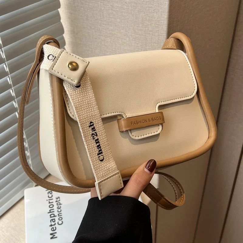 

Small Shuoulder Flap Bags With Ribbon for Women Leather Crossbody Bag New 2023 Trend Fashion Female Handbags and Purses