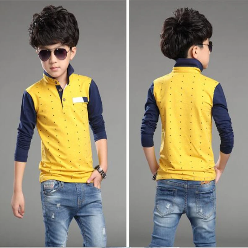 

Uniforms Shirt Clothes Turn Down Collar Shirts Teens Years Long Boy Children School Tops Boys Sleeve 4-14 Plaid For Teenage Kids