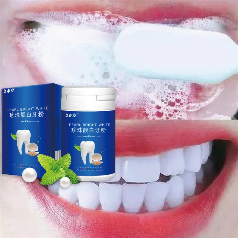 Herbal Pearl Teeth Whitening Powder Teeth Brightening Oral Hygiene Essence Remove Plaque Stains Teeth Cleaning Care Products 50g