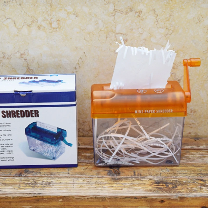 Mini Manual Paper Shredder A6 Office Document Destroyer Receipts Tickets Thick Cardstock Cutting Machine 18x15x10.5cm |