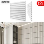 12 шт. 30 см 3D настенные Стикеры Декор 3d настенная панель скандинавские минималистичные линии 90-е эстетические 3d обои для гостиной водонепроницаемые Настенные обои