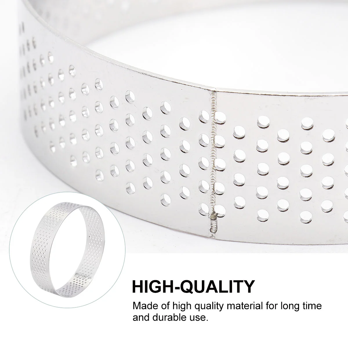 

Stainless Steel Ring Bottom Tower Pie Cake Mould Tools Household Pressure Tower Belt Hole Breathable Ring