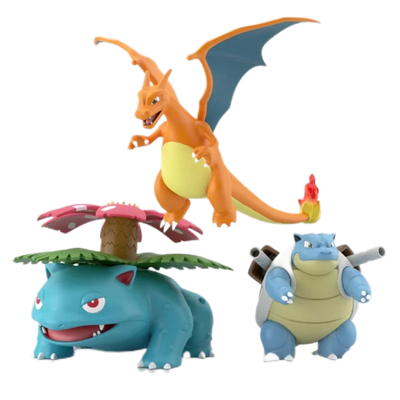 

In Stock Original Bandai Pokemon Scale World Charizard Venusaur Blastoise Anime Figure Model Collecile Action Toys