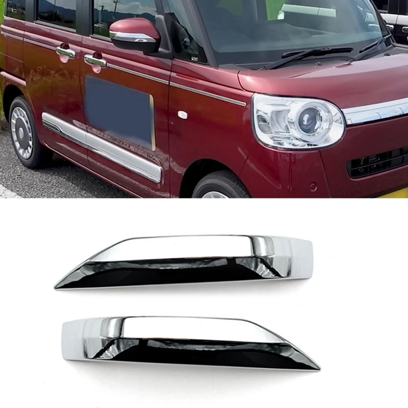 

For Daihatsu CANBUS 2022+ Chrome Side Door Rearview Mirror Decoration Strip Cover Trim Sticker Styling
