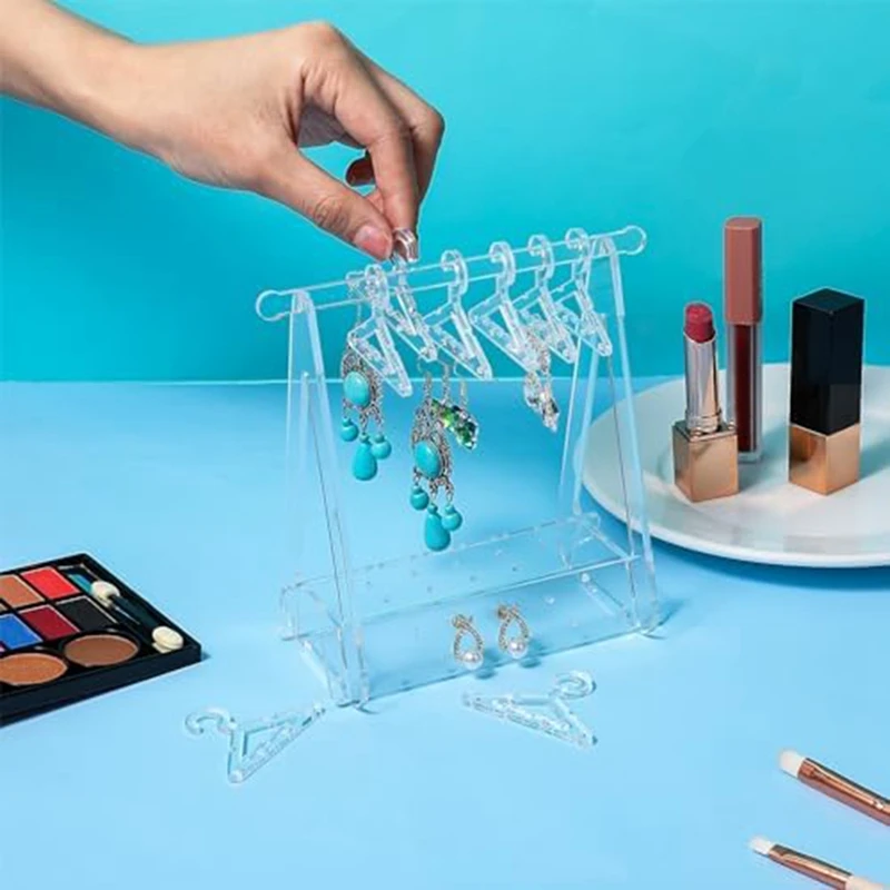 Прозрачная вешалка для пальто сережек акриловая органайзер демонстрации