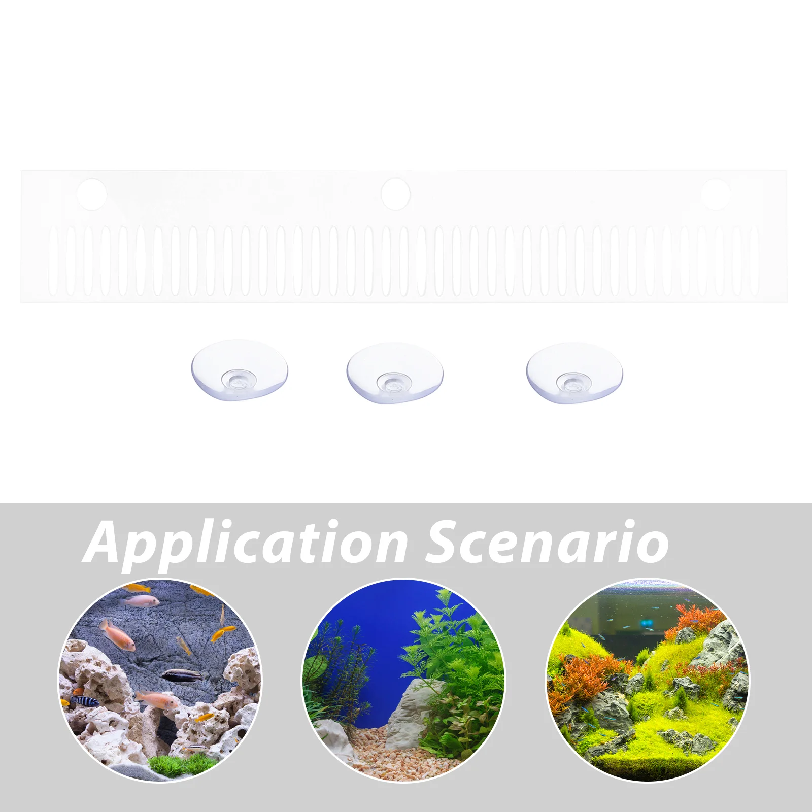 Расческа для аквариума стартовый аксессуар перелив с присоской предотвращает